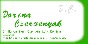 dorina cservenyak business card